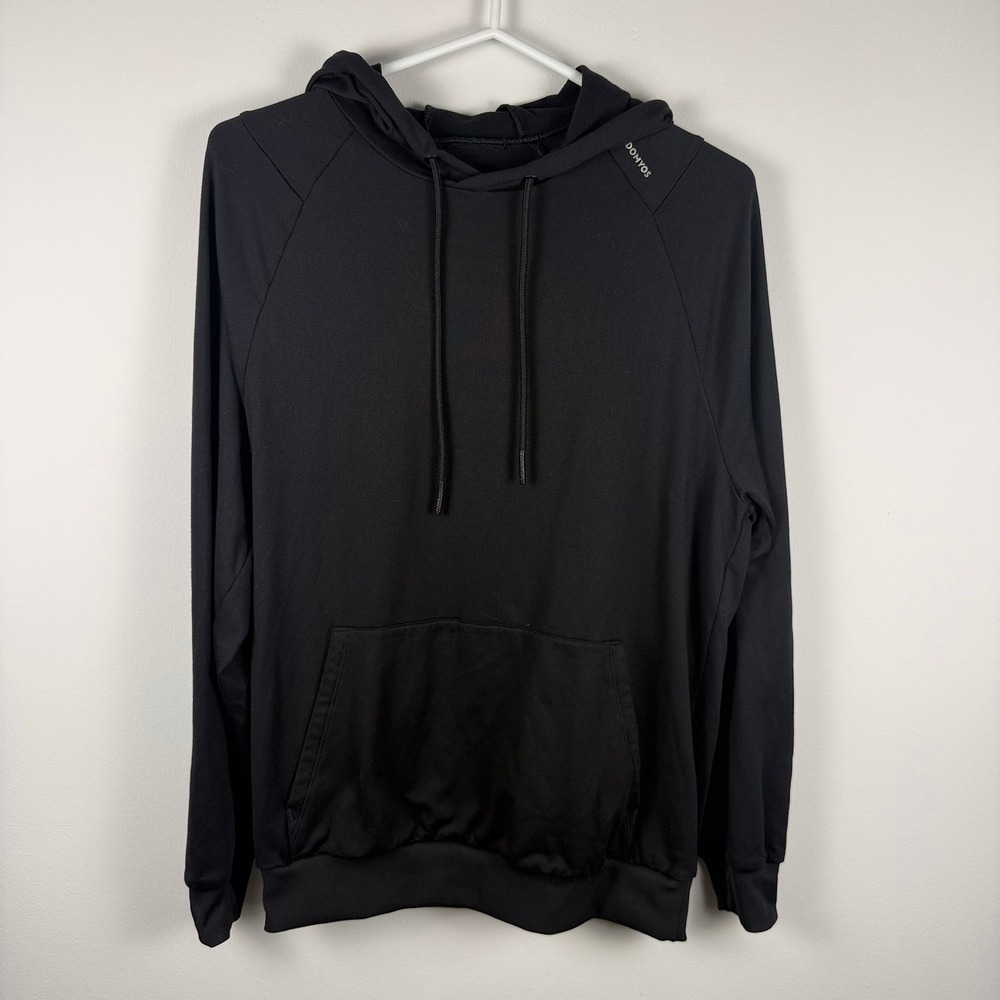 ✨ 3 for $20 Domyos Mens Black Athletic Hoodie Pullover‎ Kangaroo Pocket Raglan L